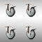 Service Caster 5 Inch 316SS Thermoplastic Rubber Swivel Top Plate Caster Set Total Lock Brake SCC-SS316TTL20S514-TPRB-4 - alternate 1